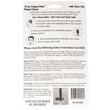 Pepper Shot 1.2% MC 1/2 Oz W/Auto Visor Clip